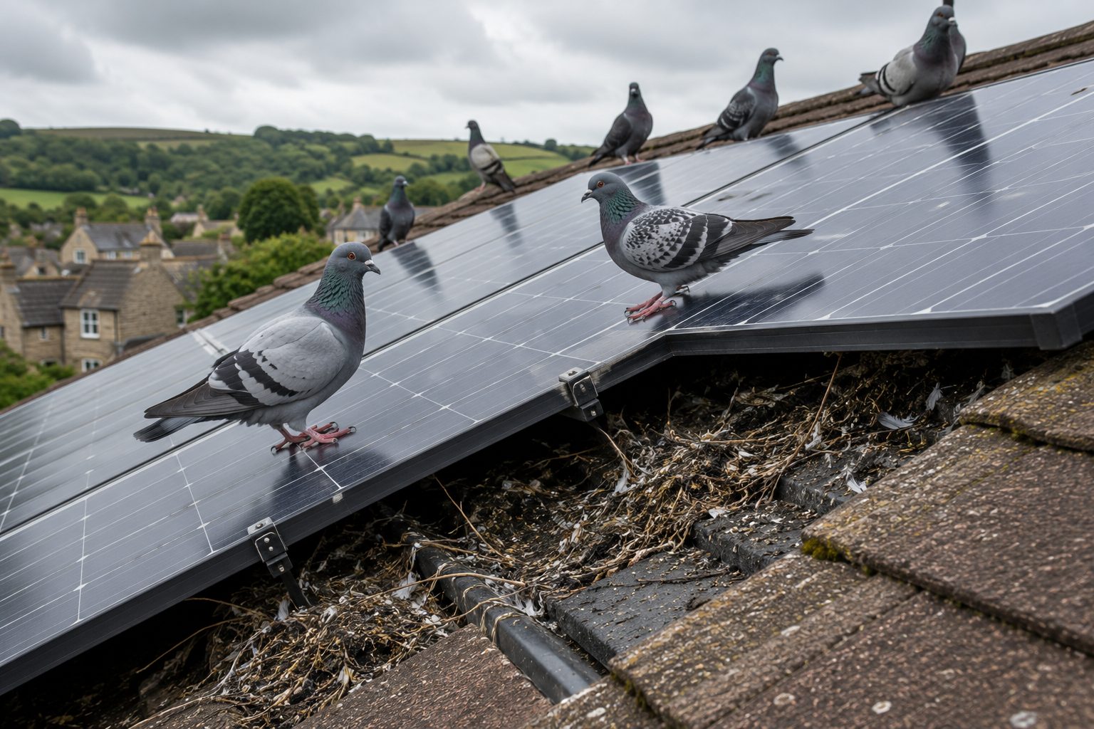 Solar Panel Bird Proofing in Yorkshire